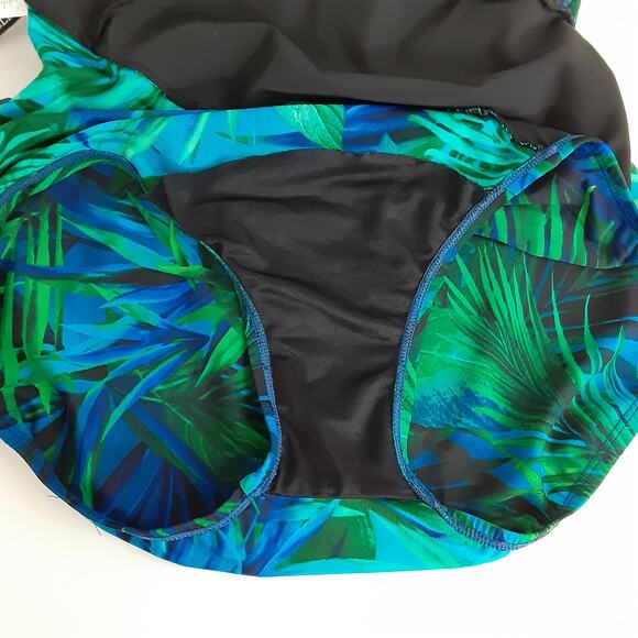 MiracleSuit Rock Solid Revele Underwire One Piece Swimsuit & Sheer Sarong Sz 16 - Picture 8 of 15